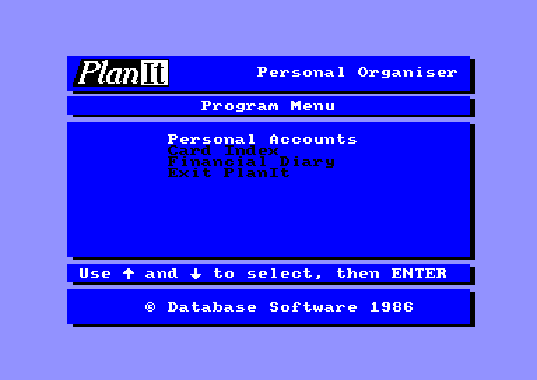screenshot du jeu Amstrad CPC Plan It