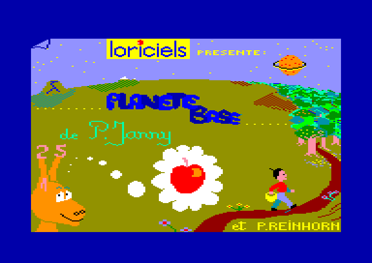screenshot of the Amstrad CPC game Planete base