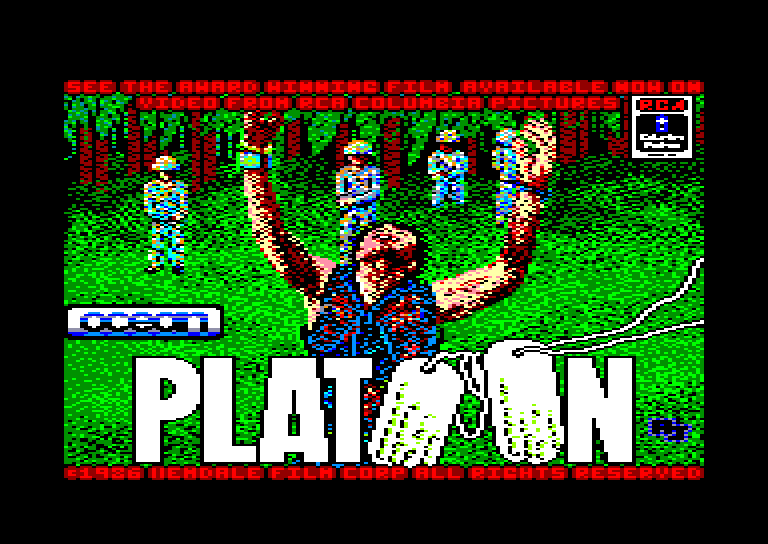 screenshot du jeu Amstrad CPC Platoon