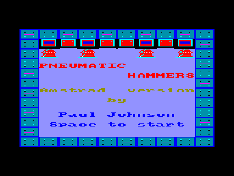 screenshot du jeu Amstrad CPC Pneumatic Hammers