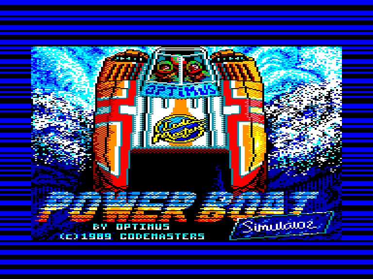 screenshot of the Amstrad CPC game Power Boat Simulator