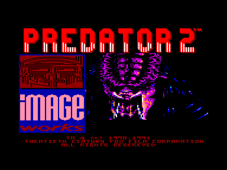 screenshot of the Amstrad CPC game Predator 2