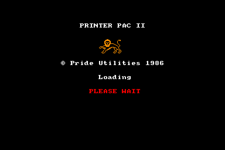 screenshot of the Amstrad CPC game Printer Pac 2