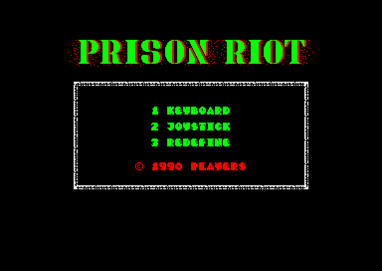 screenshot of the Amstrad CPC game Prison riot