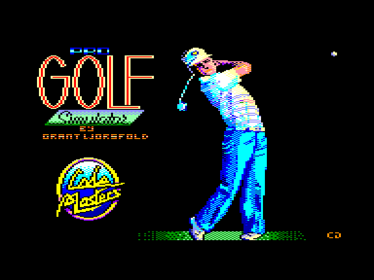 screenshot du jeu Amstrad CPC Pro golf simulator