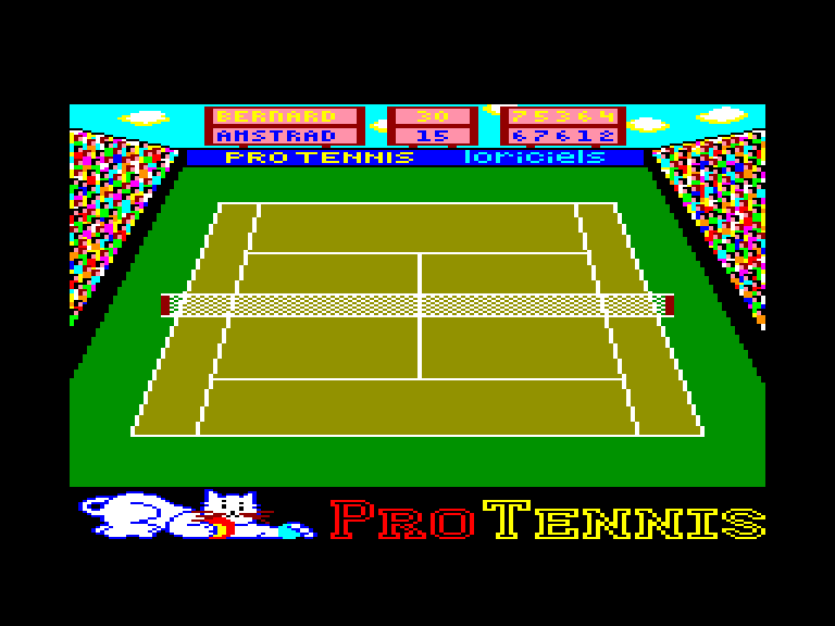 screenshot du jeu Amstrad CPC Pro tennis