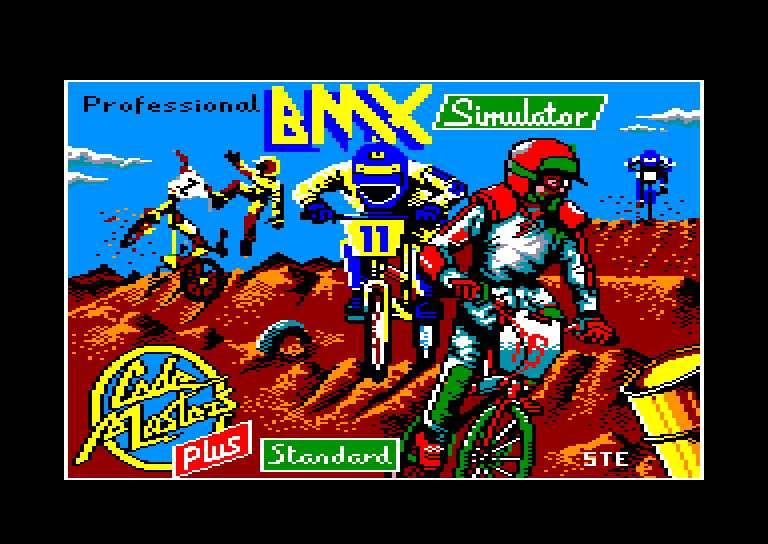 screenshot of the Amstrad CPC game Professional BMX Simulator