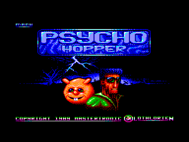 screenshot of the Amstrad CPC game Psycho hopper