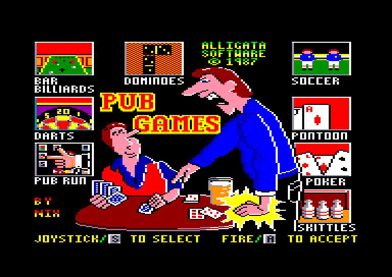 screenshot du jeu Amstrad CPC Pub games