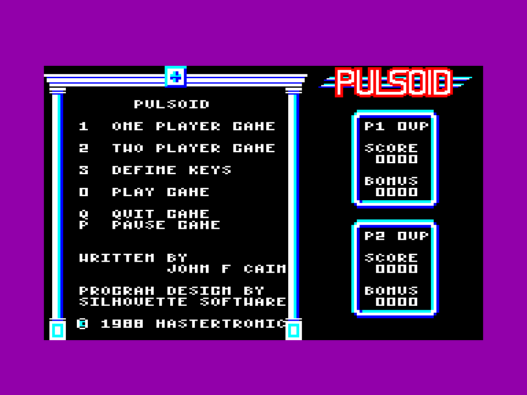 screenshot du jeu Amstrad CPC Pulsoids