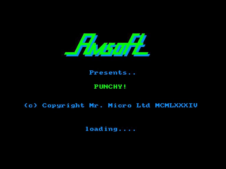 screenshot of the Amstrad CPC game Punchy