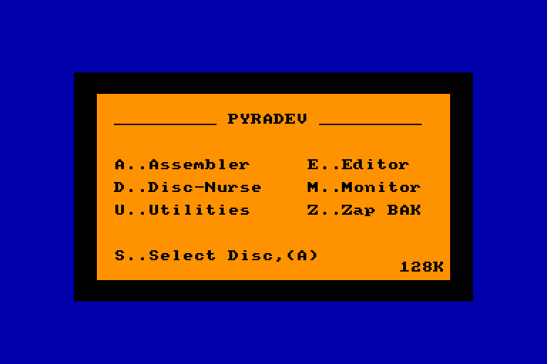 screenshot du jeu Amstrad CPC Pyradev