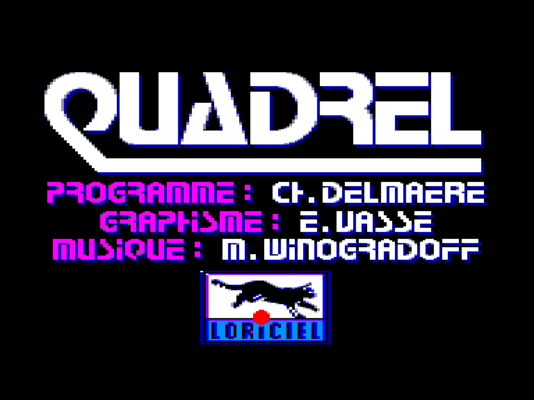 screenshot of the Amstrad CPC game Quadrel