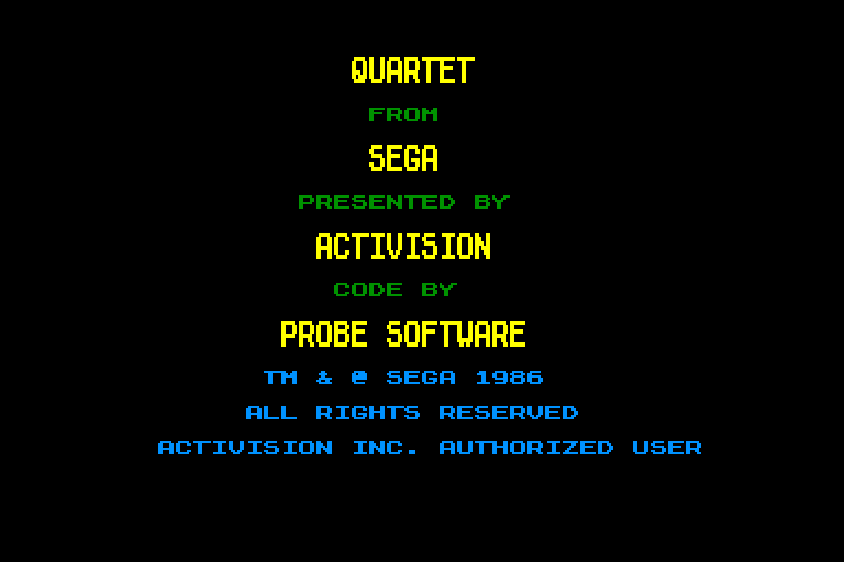 screenshot du jeu Amstrad CPC Quartet