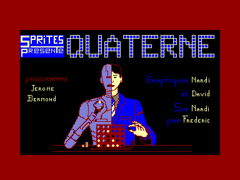 screenshot of the Amstrad CPC game Quaterne