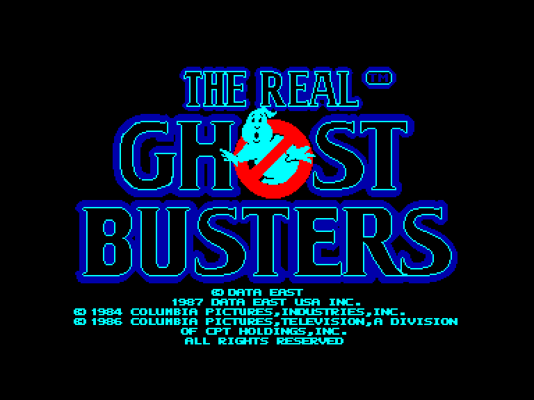 screenshot of the Amstrad CPC game Real Ghostbusters (the)