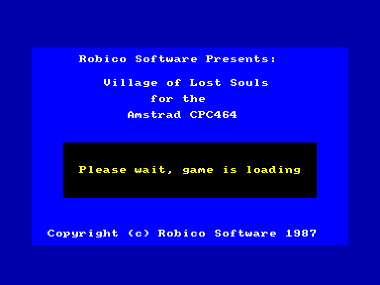 screenshot du jeu Amstrad CPC Village Of Lost Souls (the)