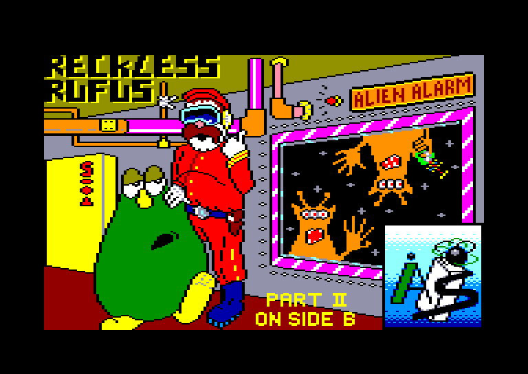 screenshot of the Amstrad CPC game Reckless rufus