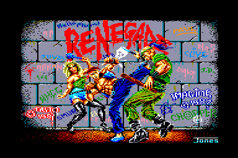 screenshot of the Amstrad CPC game Renegade