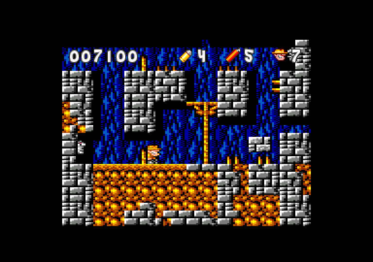 screenshot of the Amstrad CPC game Rick Dangerous 128+
