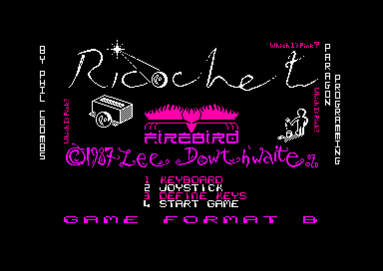 screenshot du jeu Amstrad CPC Ricochet (Blaby)