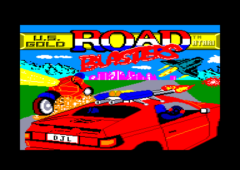 screenshot du jeu Amstrad CPC Road Blasters