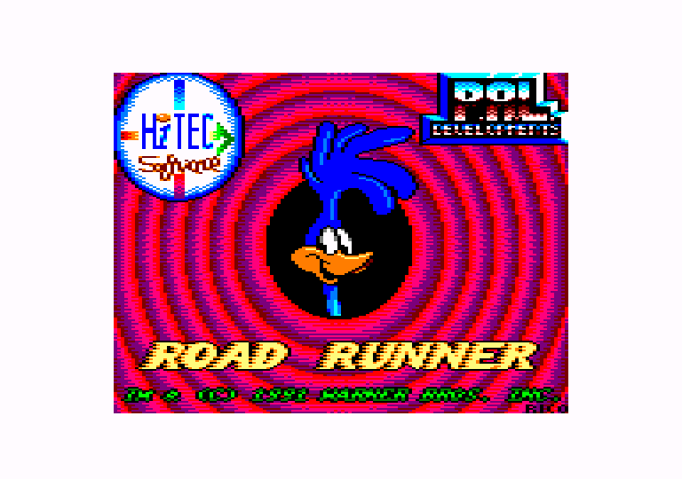 screenshot du jeu Amstrad CPC Road Runner and Wile E. Coyote