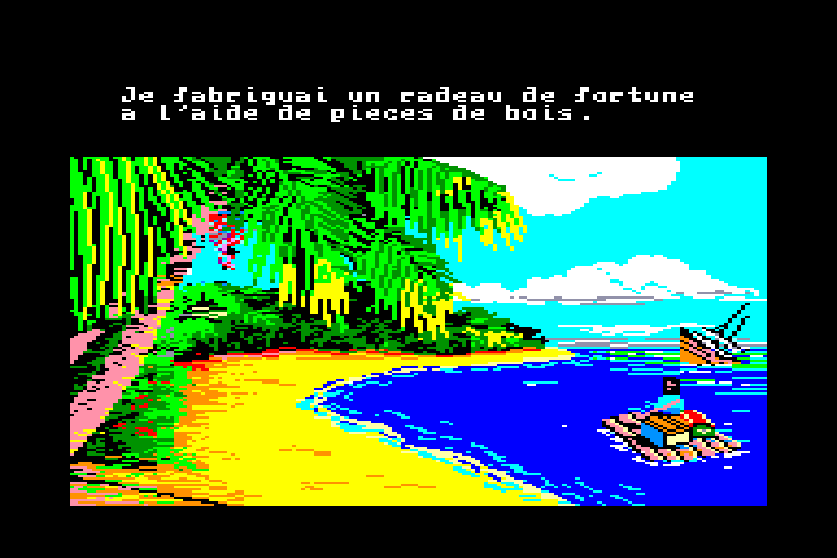 screenshot du jeu Amstrad CPC Robinson crusoe