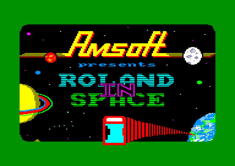 screenshot of the Amstrad CPC game Roland in space