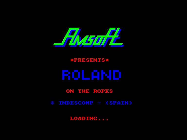 screenshot du jeu Amstrad CPC Roland on the Ropes