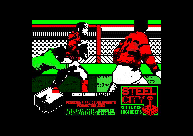 screenshot of the Amstrad CPC game Rugby Manager