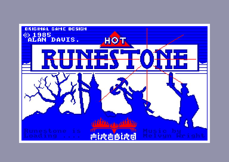 screenshot of the Amstrad CPC game Runestone