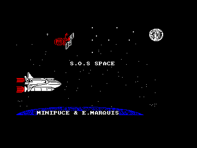 screenshot of the Amstrad CPC game S.O.S. Space