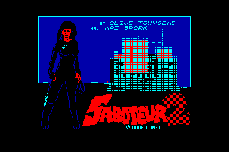 écran de chargement du jeu Amstrad CPC Saboteur 2