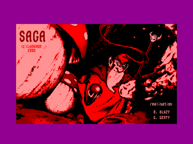 screenshot of the Amstrad CPC game Saga
