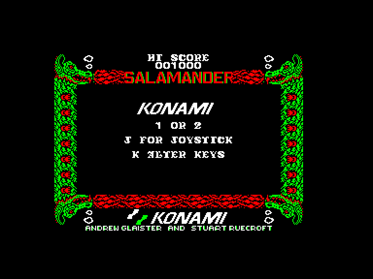 screenshot of the Amstrad CPC game Salamander / nemesis 2