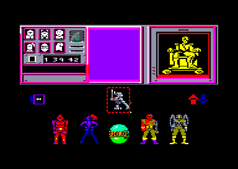 screenshot du jeu Amstrad CPC Shadowfire