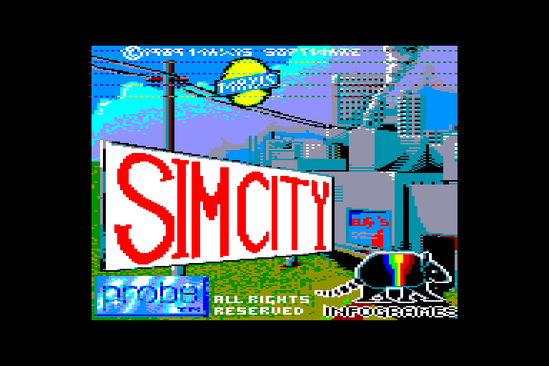 screenshot du jeu Amstrad CPC Sim City
