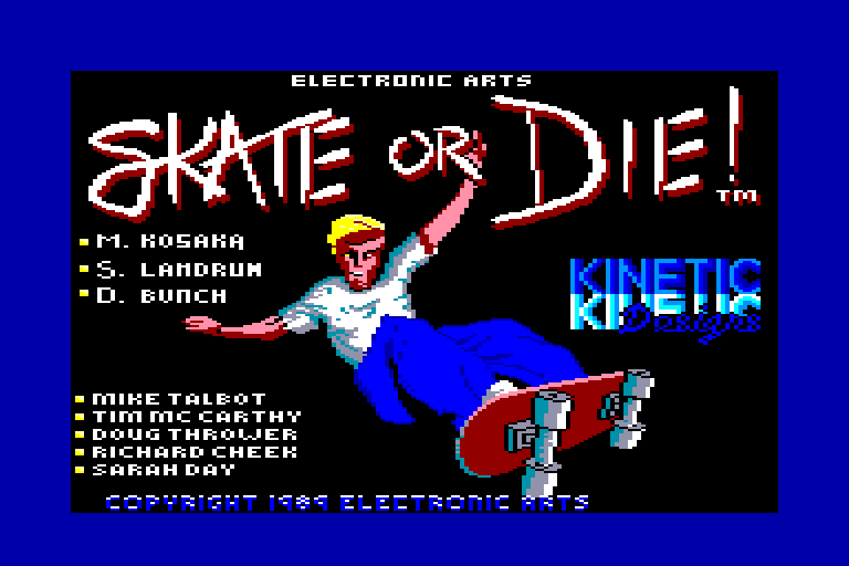 screenshot du jeu Amstrad CPC Skate or die