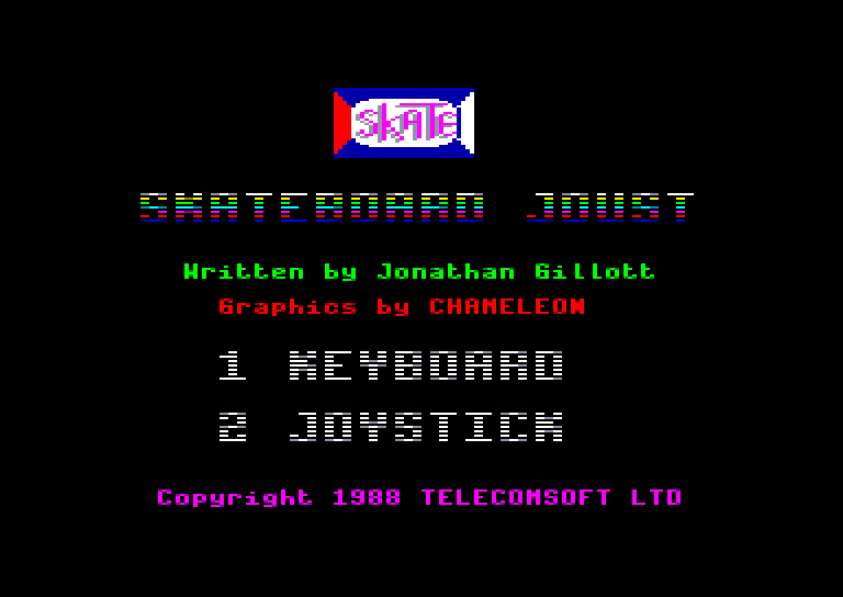 screenshot du jeu Amstrad CPC Skateboard joust