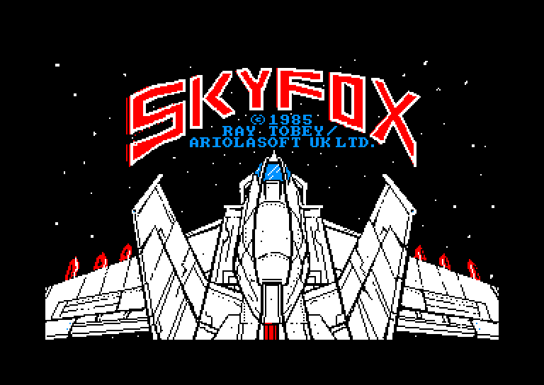 screenshot of the Amstrad CPC game Skyfox