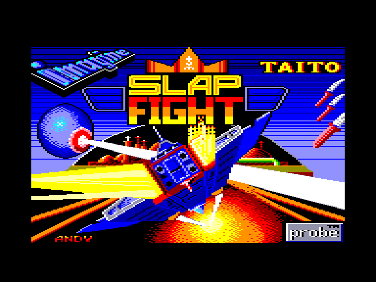 screenshot of the Amstrad CPC game Slap fight