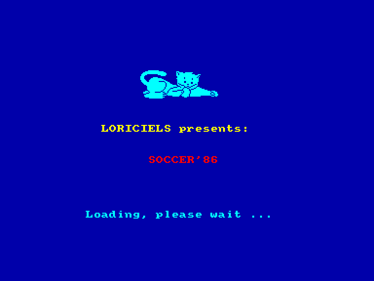 screenshot of the Amstrad CPC game Soccer 86