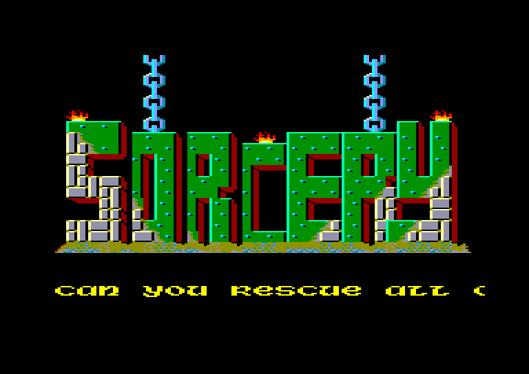 screenshot of the Amstrad CPC game Sorcery
