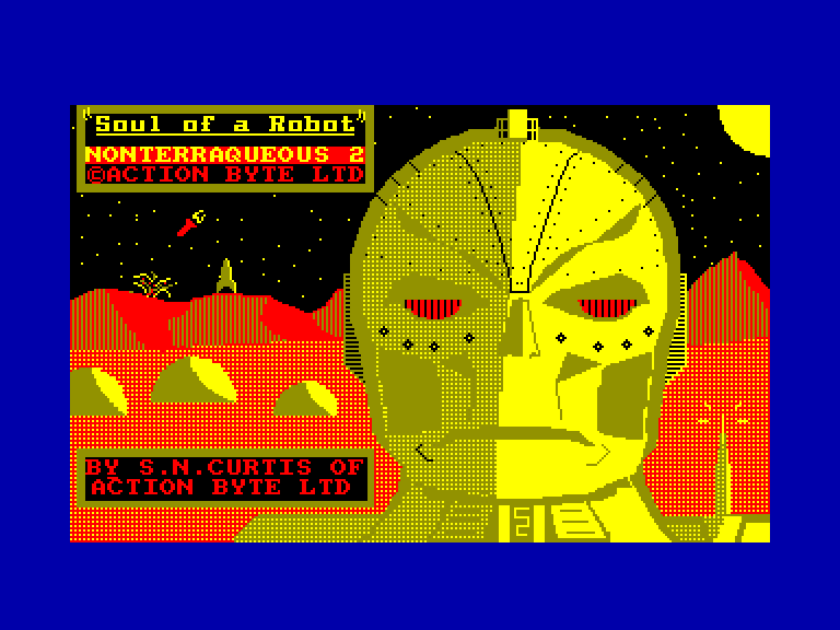 screenshot of the Amstrad CPC game Soul of a Robot