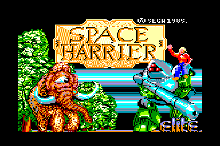 screenshot du jeu Amstrad CPC Space Harrier