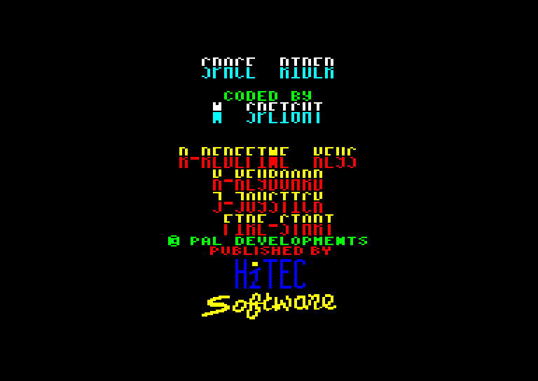 screenshot du jeu Amstrad CPC Space Rrider