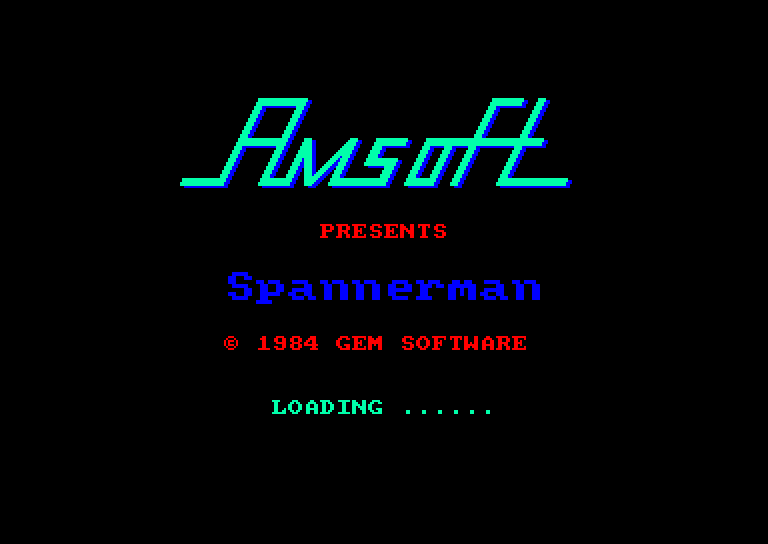 screenshot of the Amstrad CPC game Spannerman