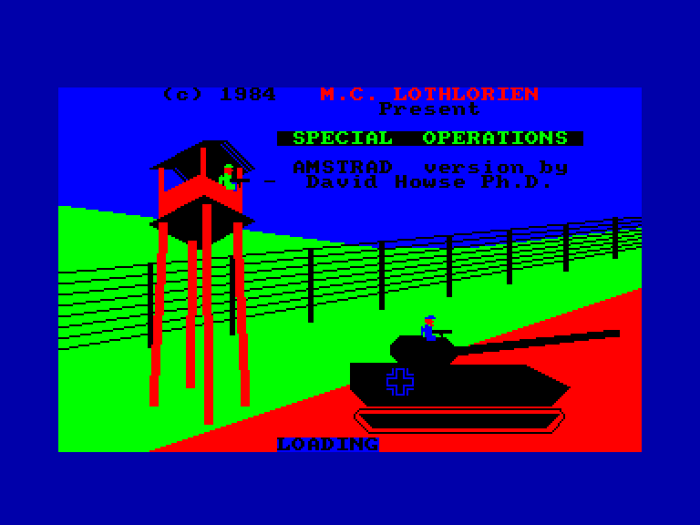 screenshot of the Amstrad CPC game Special operations