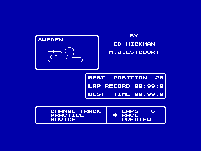 screenshot du jeu Amstrad CPC Speed King